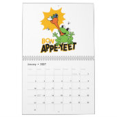 Funny Frog Cating Fly Cartoon Classic Round  Kalender (Jan 2027)