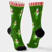 Funny Frog Christmas Holiday Sokken (Gebogen)