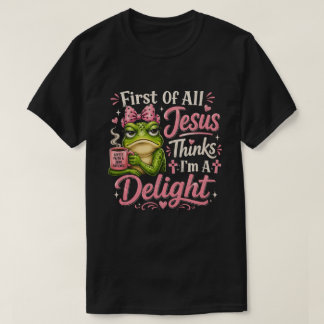 Funny Frog Coffee Faith T-shirt