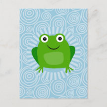 Funny Frog - Cute Froggy op Blue