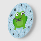 Funny Frog - Cute Froggy op Blue Grote Klok (Hoek)