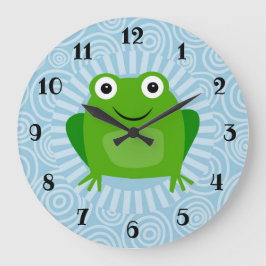 Funny Frog - Cute Froggy op Blue Grote Klok
