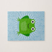 Funny Frog - Cute Froggy op Blue Legpuzzel (Horizontaal)