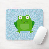 Funny Frog - Cute Froggy op Blue Muismat (Met muis)