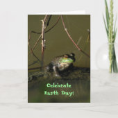 Funny Frog Earth Day Kaart (Voorkant)