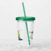 Funny frog en cartoon acryl drinkbeker (Links)
