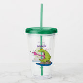 Funny frog en cartoon acryl drinkbeker (Voorkant)