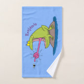 Funny frog en cartoon bad handdoek (Handdoek)