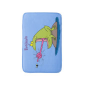 Funny frog en cartoon badmat (Voorkant Verticaal)