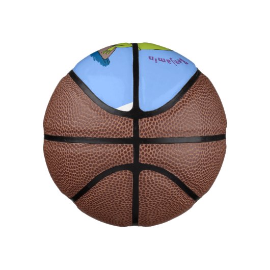 Funny frog en cartoon basketbal (Rechts)