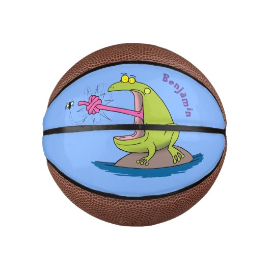 Funny frog en cartoon basketbal (Voorkant)