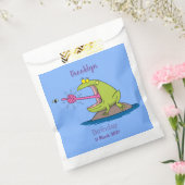 Funny frog en cartoon bedankzakje (Gezegeld)