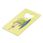 Funny frog en cartoon creditkaart flessenopener (Voorkant Gekanteld)