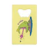 Funny frog en cartoon creditkaart flessenopener (Achterkant)