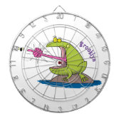 Funny frog en cartoon dartbord (Voorkant)