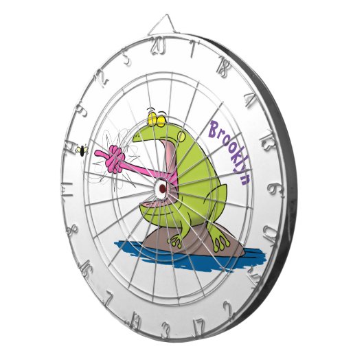 Funny frog en cartoon dartbord (Voorkant Rechts)