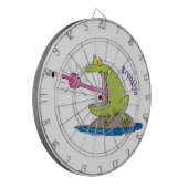 Funny frog en cartoon dartbord (Voorkant Links)