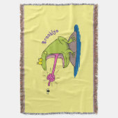 Funny frog en cartoon deken (Voorkant Verticaal)