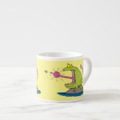 Funny frog en cartoon espresso kop (Voorkant rechts)