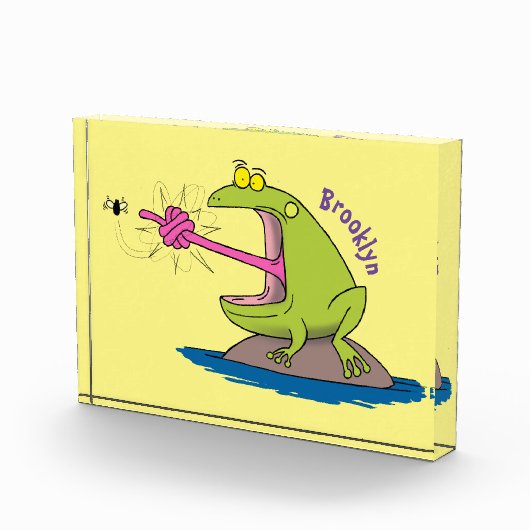 Funny frog en cartoon fotoblokken (Rechts)