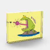 Funny frog en cartoon fotoblokken (Links)