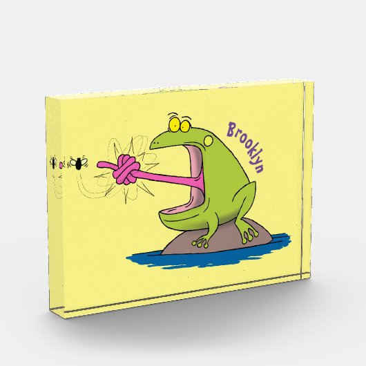 Funny frog en cartoon fotoblokken (Links)
