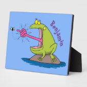 Funny frog en cartoon fotoplaat (Zijkant)