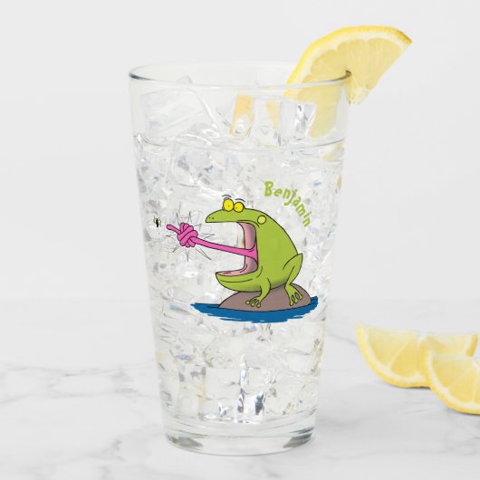Funny frog en cartoon glas (Achterkant ijs)