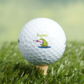 Funny frog en cartoon golfballen (Insitu Shirt)
