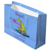 Funny frog en cartoon groot cadeauzakje (Voorkant Gekanteld)
