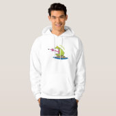 Funny frog en cartoon hoodie (Voorkant volledig)