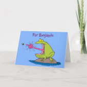 Funny frog en cartoon kaart (Voorkant)