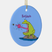 Funny frog en cartoon keramisch ornament (Rechts)