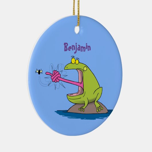 Funny frog en cartoon keramisch ornament (Rechts)