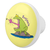 Funny frog en cartoon keramische knop (Rechts)