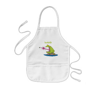 Funny frog en cartoon kinder schort