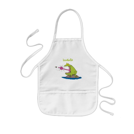 Funny frog en cartoon kinder schort (Voorkant)
