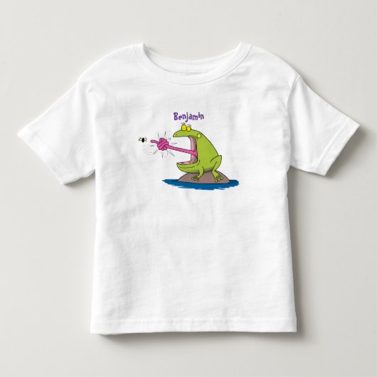 Funny frog en cartoon kinder shirts (Voorkant)