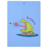 Funny frog en cartoon klembord (Achterkant)