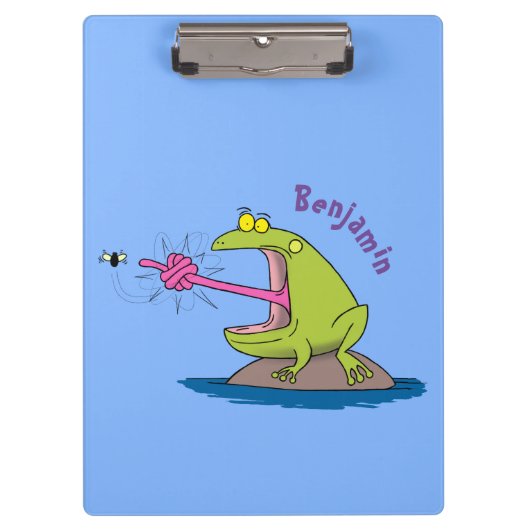 Funny frog en cartoon klembord (Voorkant)