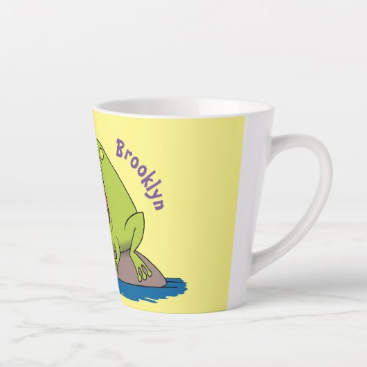 Funny frog en cartoon latte mok (Rechts)