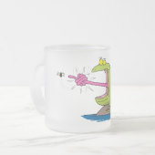 Funny frog en cartoon matglas koffiemok (Voorkant links)