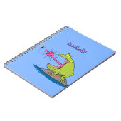 Funny frog en cartoon notitieboek (Linkerzijde)