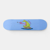 Funny frog en cartoon persoonlijk skateboard (Horizontaal)