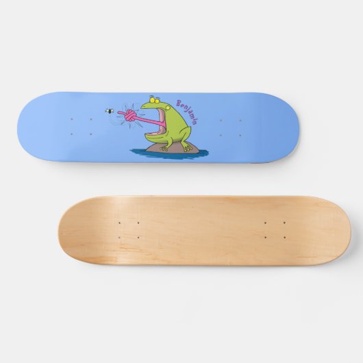 Funny frog en cartoon persoonlijk skateboard (Horizontaal)