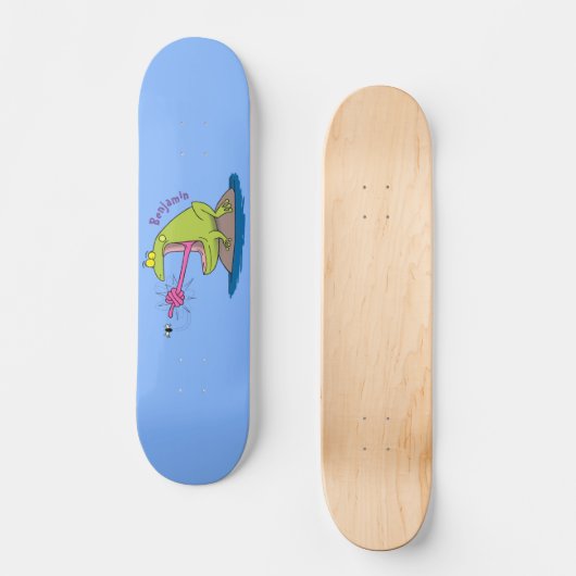 Funny frog en cartoon persoonlijk skateboard (Voorkant)