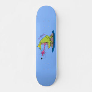 Funny frog en cartoon persoonlijk skateboard