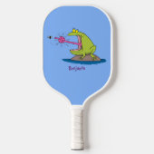 Funny frog en cartoon pickleball paddle (Voorkant)