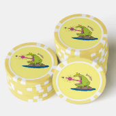 Funny frog en cartoon poker chips (Opstapeling)