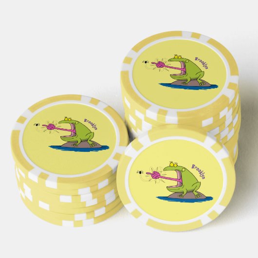 Funny frog en cartoon poker chips (Opstapeling)